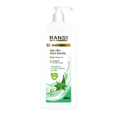 Sữa tắm Ransi sạch khuẩn nha đam lá trầu 900g chính hãng