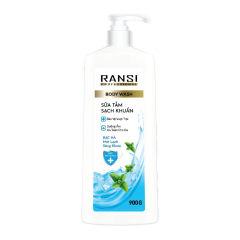 Sữa tắm Ransi sạch khuẩn bạc hà 900g chính hãng