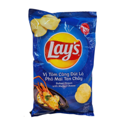 Snack khoai tây Lays vị tôm càng đút lò phô mai gói 90g chính hãng