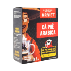 Cà phê túi lọc Mr.Viet arabica hộp 10 gói x 10g chính hãng