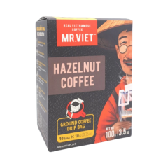 Cà phê túi lọc Mr.Viet hazelnut hộp 10 gói x 10g chính hãng