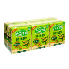Lô 6 Sữa đậu nành Fami Green Soy không đường 180ml chính hãng | Siêu Thị GO!– Thực phẩm giá tốt