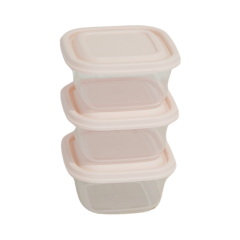 Bộ 3 hộp thực phẩm mini Inochi Hokkaido vuông 250ml chính hãng