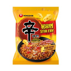Mì shin xào khô Nongshim phô mai gói 136g chính hãng