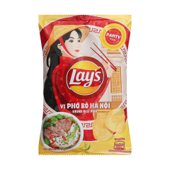 Snack khoai tây Lays vị phở bò Hà Nội gói 88g chính hãng