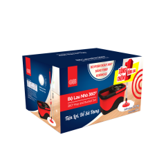 Bộ lau nhà 360 chữ nhật GO! đỏ đen + Bông lau chính hãng