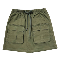 Váy kaki túi hộp lưng thun màu rêu size L chính hãng