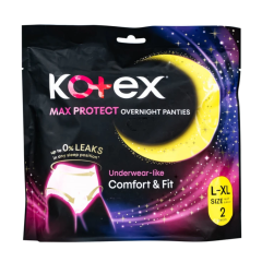 Băng vệ sinh Kotex ban đêm dạng quần size L-XL 2 miếng chính hãng