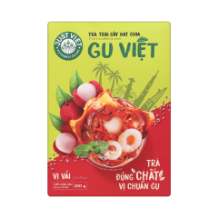 Trà trái cây hạt chia Just Viet vị vải hộp 10 gói x 20g chính hãng