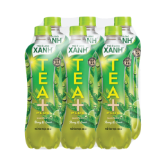 Lô 6 trà Olong Tea Plus Xanh vị chanh chai 450ml chính hãng