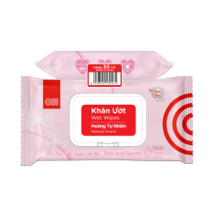 Khăn ướt em bé GO! hương tự nhiên 100 tờ + Hàng tặng chính hãng