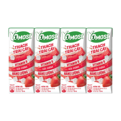 Lô 4 sữa chua thạch trái cây Yomost hương dâu hộp 180ml chính hãng | Siêu Thị GO!– Thực phẩm giá tốt