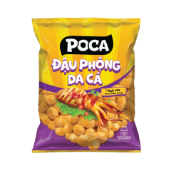 Đậu phộng da cá Poca vị mực cay 68g chính hãng