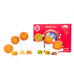 Hộp 6 bánh trung thu tươi GO! Trăng Viên Mãn 150g (màu đỏ) chính hãng