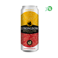 Lô 6 Strongbow Sparkling Ciders vị thơm và lựu lon 320ml chính hãng