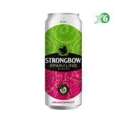 Lô 6 Strongbow Sparkling Ciders vị kiwi và thanh long lon 320ml chính hãng