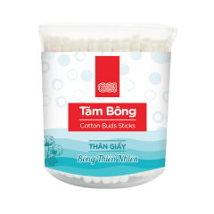 Tăm bông thân giấy GO! hộp 200 cây chính hãng