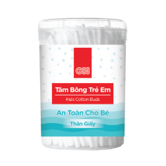 Tăm bông trẻ em thân giấy GO! hộp 200 cây chính hãng