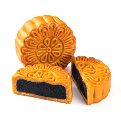 Bánh trung thu Bảo Ngọc mè đen hạt chia hạnh nhân 150g chính hãng