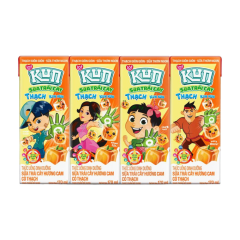 Lô 4 sữa trái cây Kun vị cam có thạch hộp 170ml chính hãng | Siêu Thị GO!– Thực phẩm giá tốt