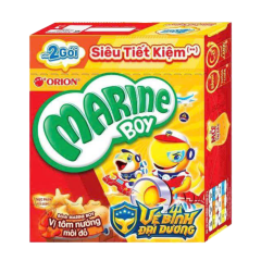 Bánh Marine Boy vị tôm nướng môi đỏ 70g chính hãng