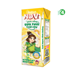 Lốc 4 sữa tươi trái cây Nuvi hương nhiệt đới hộp 180ml chính hãng | Siêu Thị GO!– Thực phẩm giá tốt