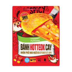 Bánh Hotteok cay Pulmuone nhân phô mai ngô 360g chính hãng