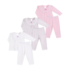 Bộ dài tay bé gái Hello BnB đính ren BSS1713 size 18M chính hãng