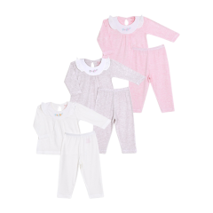 Bộ dài tay bé gái Hello BnB phối cổ BSS1714 size 18M chính hãng