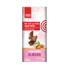 Socola sữa GO! hạnh nhân thanh 90g chính hãng