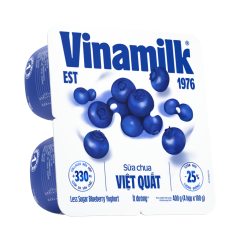 Lô 4 sữa chua Vinamilk Collagen việt quất ít đường 100g chính hãng | Siêu Thị GO!– Thực phẩm giá tốt