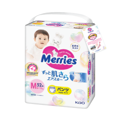Tã quần Merries size M 52 miếng chính hãng