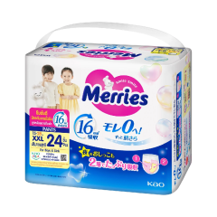 Tã quần Merries size XXL 24 miếng chính hãng