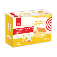 Bánh bông lan tầng kem GO! hương bơ sữa 300g chính hãng
