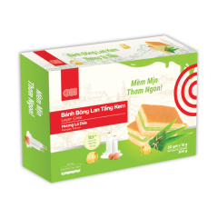Bánh bông lan tầng kem GO! hương lá dứa 300g chính hãng