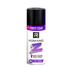 Xịt khử mùi Romano Gen Z Forest Cedar 140ml chính hãng