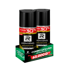 Lô 2 Lăn khử mùi Romano Grandiose 50ml chính hãng