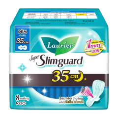 Băng vệ sinh Laurier Slimguard đêm 35cm gói 8 miếng chính hãng