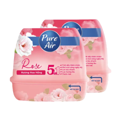 Lô 2 sáp thơm Pure Air hương hoa hồng 180g chính hãng