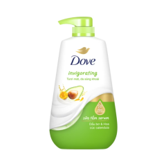 Sữa tắm serum Dove dầu bơ & hoa cúc calendula chai 900g chính hãng