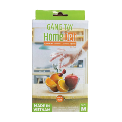 Găng tay tự phân hủy sinh học Home Deli size M 100c chính hãng