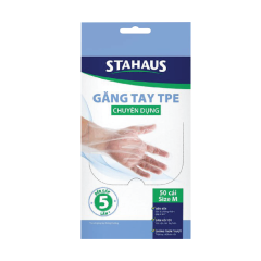 Găng tay PE nhám trong Stahaus size M chính hãng