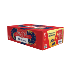 Thùng 24 + 4 bia Budweiser Sleek lon 250ml chính hãng | Siêu Thị GO!– Thực phẩm giá tốt