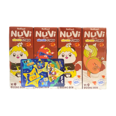 Lô 4 sữa tươi Nuvi vị đường đen có thạch hộp 170ml chính hãng | Siêu Thị GO!– Thực phẩm giá tốt