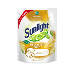 Nước rửa chén Sunlight thiên nhiên gừng túi 3.3kg chính hãng