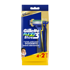 Dao cạo râu Gillette Blue 3 Flexi 4+2 gói 6 cây chính hãng