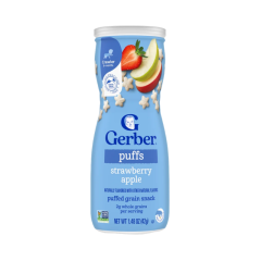 Bánh ăn dặm Gerber Puffs vị dâu táo 42g chính hãng
