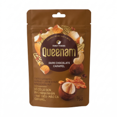 Socola Queenam phủ hạnh nhân hạt điều mắc ca 75g chính hãng