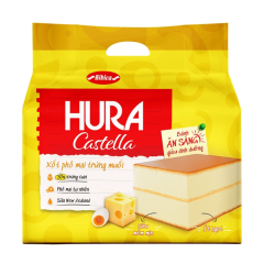 Bánh Hura Castella xốt phô mai trứng muối 150g chính hãng