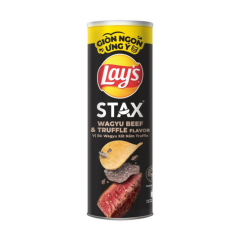 Snack khoai tây Lay's Stax vị bò Wagyu xốt nấm trufle 90g chính hãng